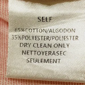 Adora Pink White Striped Sheer Button Shirt Roll Tab Sleeves Medium thumbnail 7