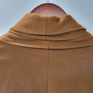 Vintage J. Hilary Wool Coat Womens 4 Belted Camel Brown Long Trench Made in USA thumbnail 15