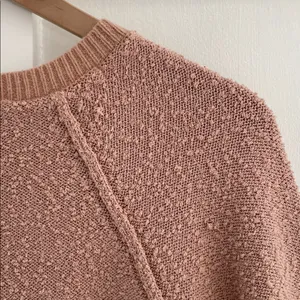 KNOX ROSE Boucle Knit Soft Textured Raglan Sweatshirt Sweater Mauve Pink Size M thumbnail 8