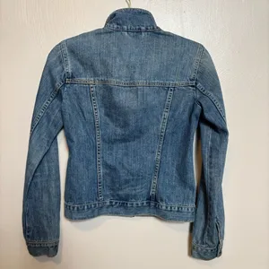 Hollister‎ Women's Jean Jacket Distressed Button Up 100% Cotton Blue Size XS thumbnail 5