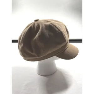 Angela & William Tan Khaki Cotton Newsboy Cap Baker Boy Hat CB4132 thumbnail 9