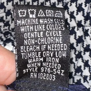 Briggs New York Navy‎ Quilted Jacket Houndstooth Trim Large thumbnail 5