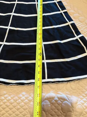 Luxxe Lane long-sleeve knit sweater dress black white women’s XL NWT thumbnail 8