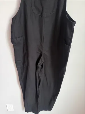 Lucy & Yak Original dungarees in black organic cotton canvas Overalls 8L thumbnail 6