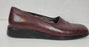 Enzo Angiolini Womens Shoes Size 7 Burgandy Leather Slip On Flat Loafers thumbnail 1