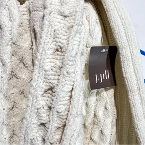 J.jill scarf ivory fluffy knit: :Box 0W3: thumbnail 4