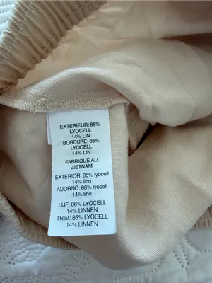 Vuori Women's Tan Cream Lyocell Linen Pull On‎ Shorts Size Large thumbnail 5