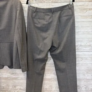 Antonio Melani Womens Pant Suit 2 Piece Gray 3 Button Raw Hem Trouser Topstitch thumbnail 14