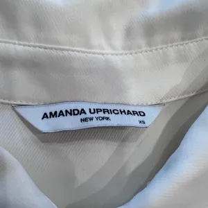 Amanda Uprichard White Tiered Long Sleeve Mini Dress XS thumbnail 10