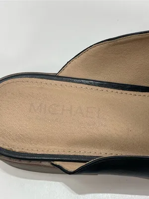 Michael Shannon Mule Loafers Black Leather Croc Embossed Academia Women's 9 .5 thumbnail 4