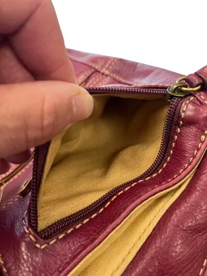Fossil VTG wms red gold ware leather crossbody shoulder handbag SKU 10-050 thumbnail 8