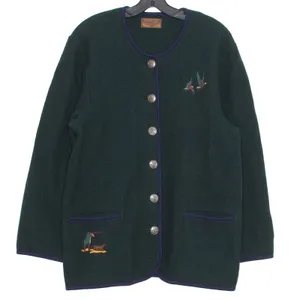 Vintage Cardigan Sweater Wool Old Money Quiet Luxury Hunting Academia Medium thumbnail 1