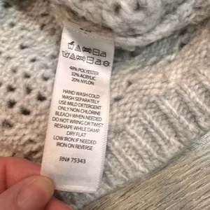 Joie Light Gray Cardigan Sweater Button‎ Front Loose Knit S Small thumbnail 4