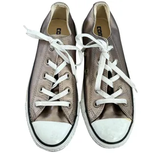 Converse All Star‎ Metallic Bronze Leather Sneakers Women's Sz 6 thumbnail 2