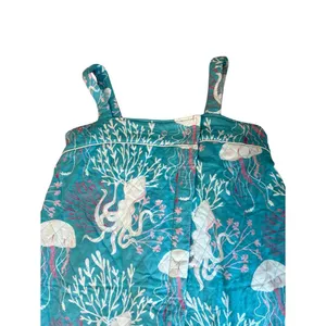 Mahogany Cotton Quilted Wrap Towel Dress Ocean Sea Life Print Womens L XL thumbnail 3
