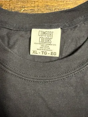 Comfort Colors Black Tee with Pink-Purple Ghost Bow Graphic thumbnail 2
