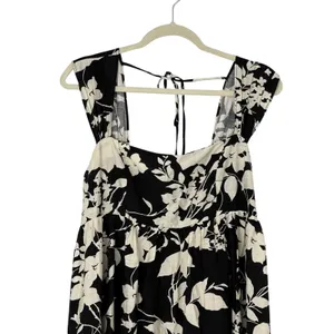 Baltic Born Aita Maxi Dress Black Ivory Floral Tiered Maternity Friendly Size L thumbnail 7