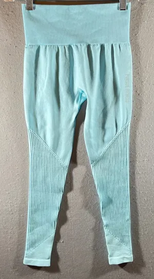 762 | Pursue Fitness Seamless High Waisted Leggings Blue Womens‎ XS thumbnail 1