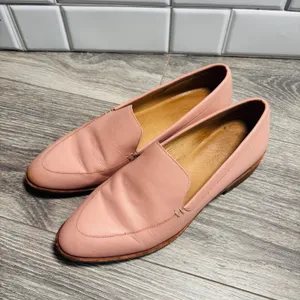 Madewell Pink Leather Slip On‎ The Frances Loafer Women's Size 7 thumbnail 3