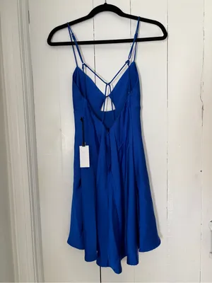 Astr the Label Inara Blue Satin Mini Dress Size Small thumbnail 4