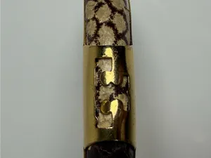 Tory Burch Women’s Leather Inlay Snake Print Gold Double T Bangle Bracelet thumbnail 12