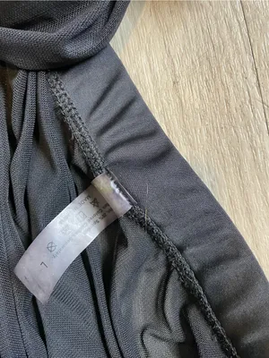 Black Sheer Maxi Skirt with open front Size L thumbnail 2