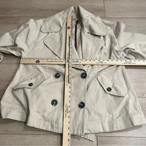 NWT Free People Highlands Peacoat Tea Combo Cream Canvas Cotton Size M thumbnail 6