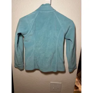 Columbia Womens Light Blue Full Zip Fleece Jacket Mock Neck Small S 7/8 thumbnail 4