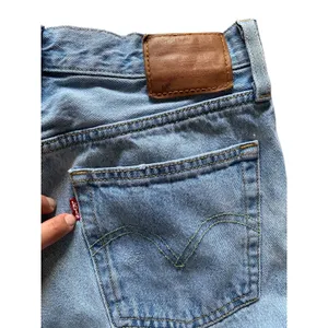 Levi's 501 Original Straight Jeans Women W28 L30 Light Wash Blue Premium Classic thumbnail 4