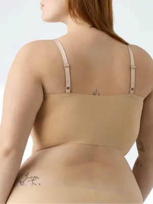 NWT True & Co. True Body Scoop Neck Adjustable Strap Bra - Size XL - Beige thumbnail 2