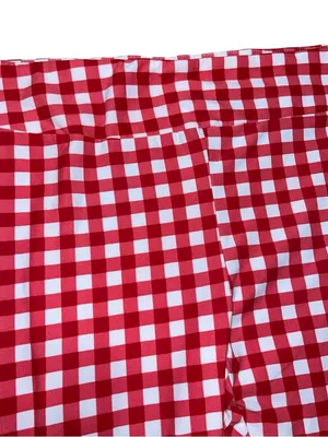 Celebrate brand Red and White Gingham Leggings thumbnail 2