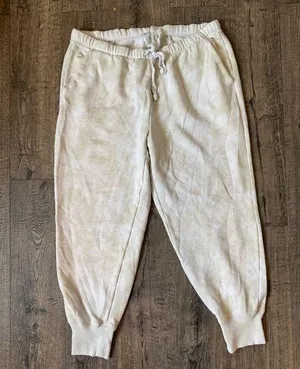 Aerie Cream & Tan Tie Dye Joggers thumbnail 1