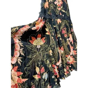 Free People Floral‎ Printed She Moves Tie Back Lace Mini Dress XS thumbnail 7