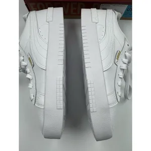 PUMA Court Sneaker, White, Women's Casual Low Top Leather Shoes Size 10 thumbnail 16