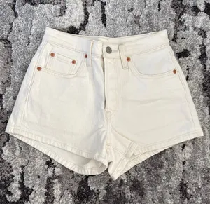 Levi’s 501 Denim Shorts Cream thumbnail 1