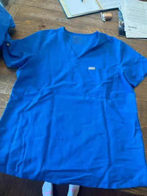 Figs Catarina one pocket scrub top royal blue medium thumbnail 2