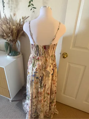 NWT Retro Stage Maxi Dress - Cream Floral Print thumbnail 4