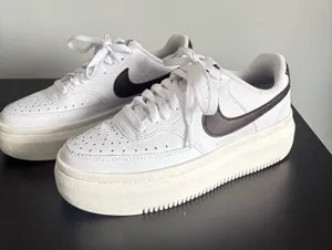 Nike Platform Force Shoes Brown Nike Sign thumbnail 1