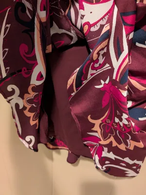 Banana Republic Faux Wrap Purple Pink Skirt thumbnail 9
