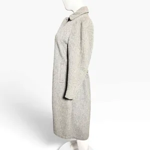 Vintage Soda-Set Fashions Gray Wool Overcoat Union Made Mid Century Coat Wool thumbnail 6