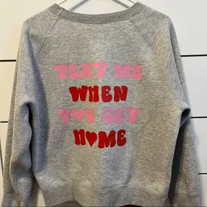 Text Me When You Get Home Grey Crewneck thumbnail 3