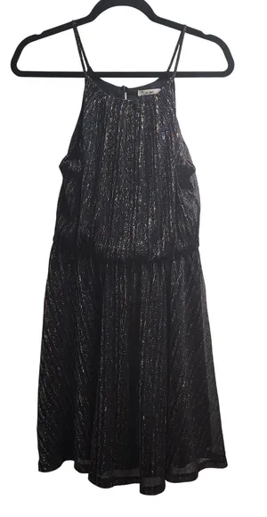 Francescas Mi Ami Black Sparkle Halter Neck Sleeveless Mini Dress - Size‎ S thumbnail 1