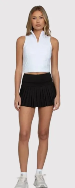 Gold Hinge Womens Skort Black Pleated Mini Tennis Skirt Lined High Waist XL thumbnail 1