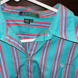 Lauren Ralph Lauren Striped Button Down Shirt thumbnail 2