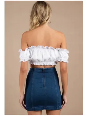 Free People Femme Denim Skirt Size 2 thumbnail 2
