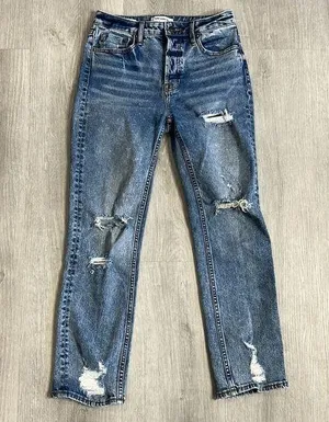 Vigoss • Stevie cropped straight leg distressed jeans thumbnail 1