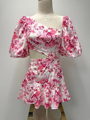 Hello Molly Sweetest Kind Pink Floral Mini Dress thumbnail 2