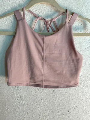 Free People Movement Mantra Yoga Crop Top Pink Small Strappy thumbnail 3