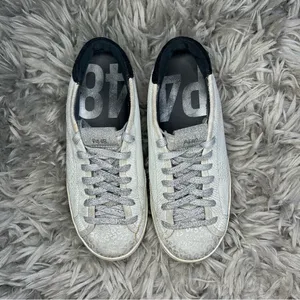 P448 John leopard print lace up distressed sneakers women’s shoe size 7 thumbnail 2