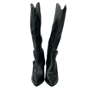 NEW Dolce Vita Tyrone Black Leather Ankle Strap Knee High Riding Boots Size 8.5 thumbnail 2